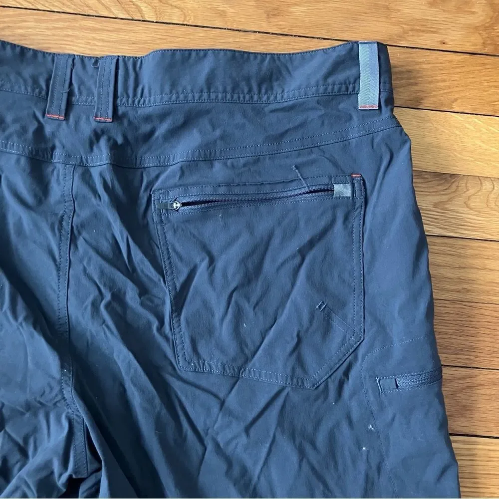 L.L. Bean Charcoal Grey Zipper Nylon Performance Hiking Shorts 40W Gorpcore